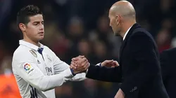 James Rodríguez y Zinedine Zidane