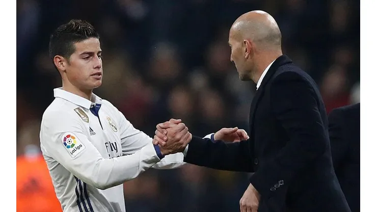James Rodríguez y Zinedine Zidane
