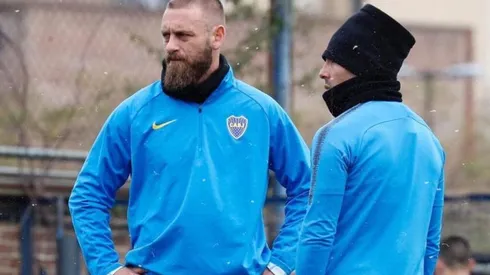 Daniele De Rossi en un entrenamiento de Boca.