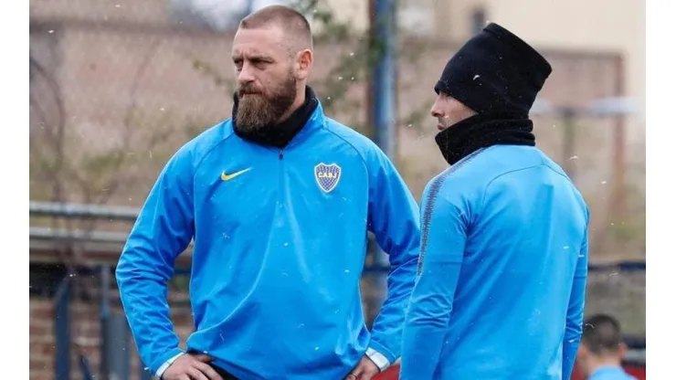 Daniele De Rossi en un entrenamiento de Boca.