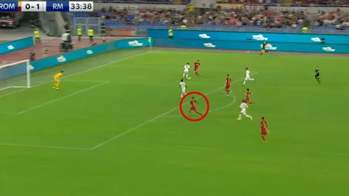 Zaniolo se le escapó al Madrid por la derecha y le dio la asistencia perfecta a Perotti