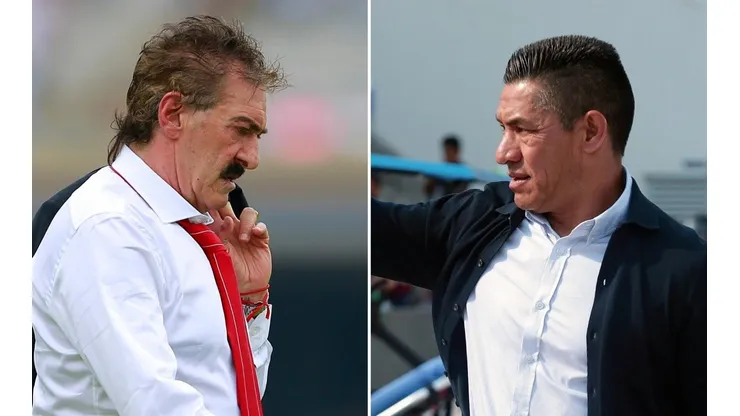 La Volpe y Ambriz, amigos del fútbol.