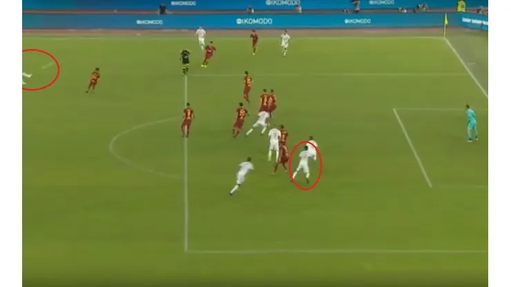 Faltó el VAR: centro perfecto de Marcelo y gol de Casemiro en offside ante la Roma