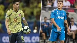Foto de James Rodríguez y Paulo Dybala.