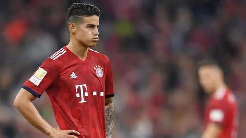 James Rodríguez con la camiseta de Bayern Munich.