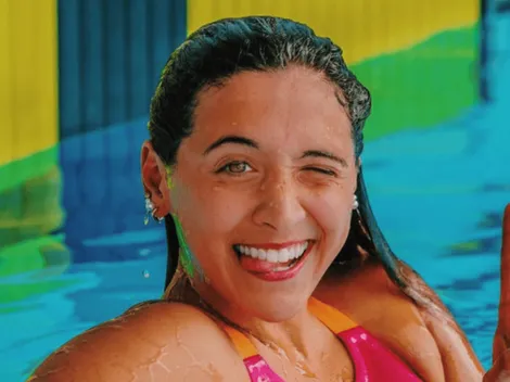 Mientras cosecha oros, Delfina Pignatiello intercambia mensajes románticos con un basquetbolista