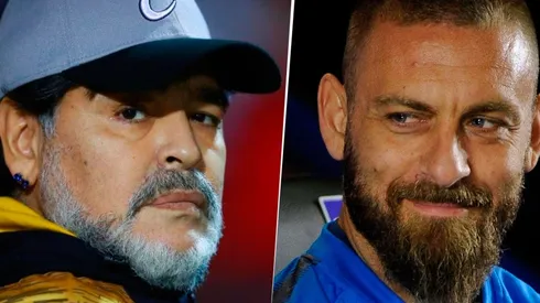 Maradona y De Rossi juntos: una locura la foto que subió Boca en las redes