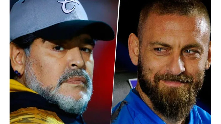 Maradona y De Rossi juntos: una locura la foto que subió Boca en las redes