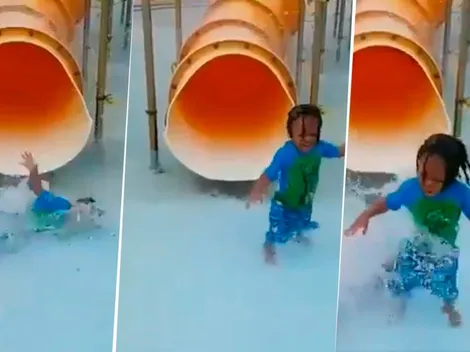 Video viral: este tobogán no trata nada bien a los niños que se deslizan en él