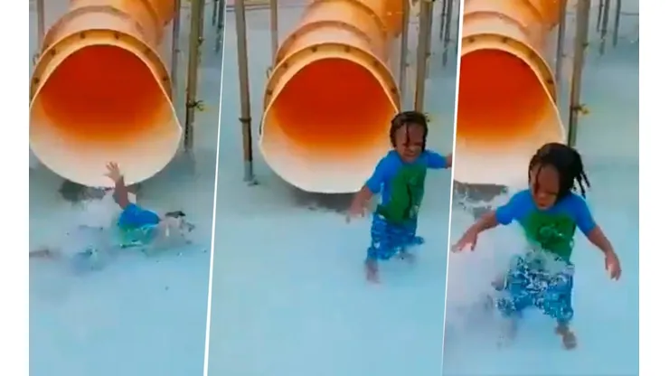 Video viral: este tobogán no trata nada bien a los niños que se deslizan en él