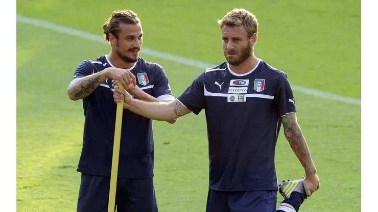 Osvaldo subió una selfie con De Rossi en La Bombonera y tiró: "Questo è Boca"