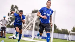Mateus Uribe y Luis Díaz en el último entrenamiento