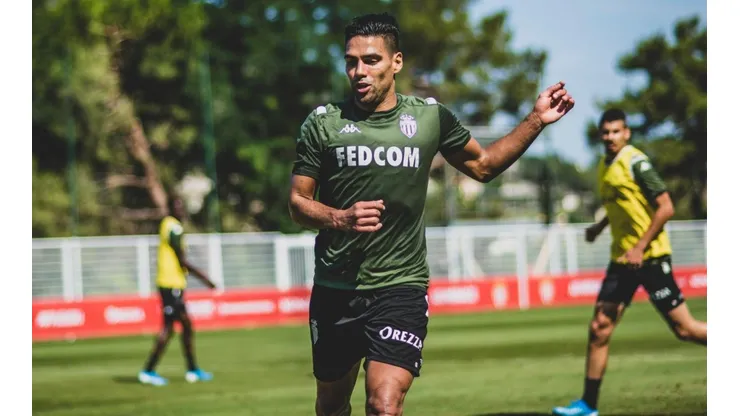 Radamel Falcao en pretemporada con el AS Mónaco.