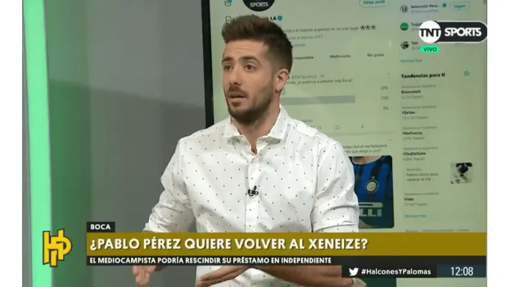 TNT Sports: "Pablo Pérez no ve con malos ojos volver a Boca"