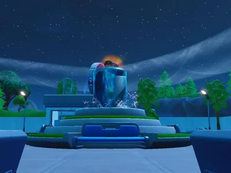 Pinta grafitis en una fuente, una grúa del vertedero y una máquina expendedora - Desafío Fortnite