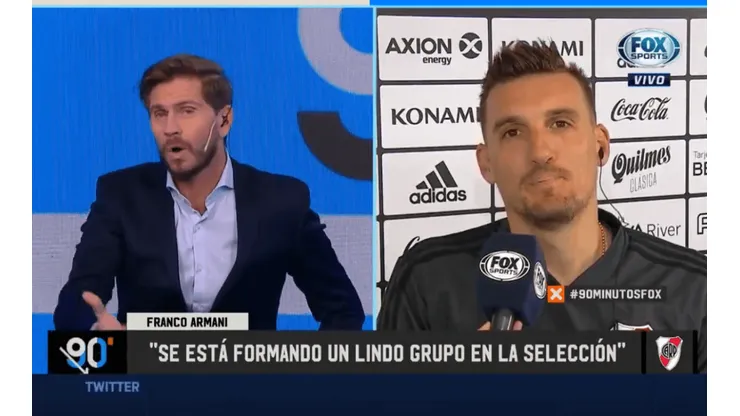 Armani rompió el silencio y habló sobre el saludo que le negó a Agustín Rossi