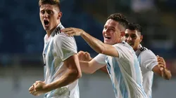 Argentina vs. Uruguay por los Juegos Panamericanos en fútbol masculino.