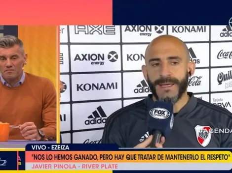 Ahora Pinola opinó sobre el duelo que la gente de River tuvo con Rossi en el Monumental