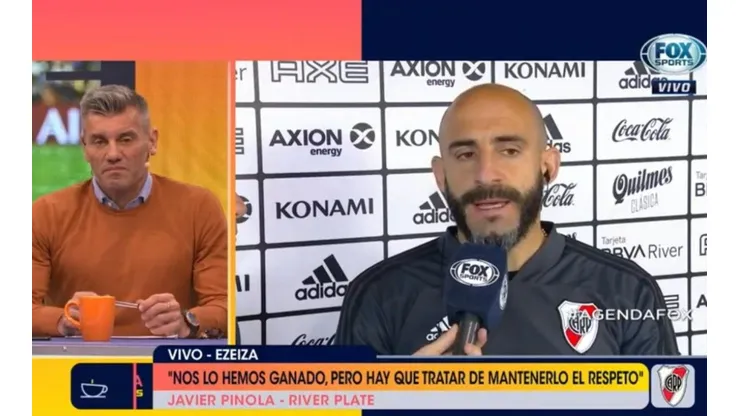Ahora Pinola opinó sobre el duelo que la gente de River tuvo con Rossi en el Monumental