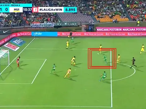 Cepellini metió un misil con la cabeza y Nacional ya le gana a Huila en el Atanasio