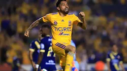 Aquino festeja su gol frente a Morelia por la Jornada 1 del Apertura MX 2019.