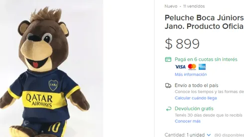 Foto del oso de Boca.
