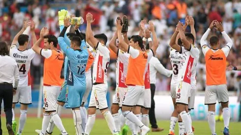 Los players de Lobos BUAP luego del partido de ida frente a Dorados por el Ascenso MX.