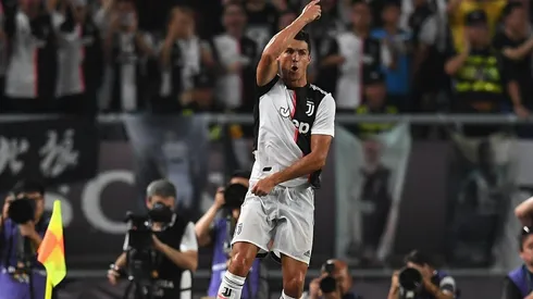 Cristiano Ronaldo, festejando un gol con la Juventus. (Getty)