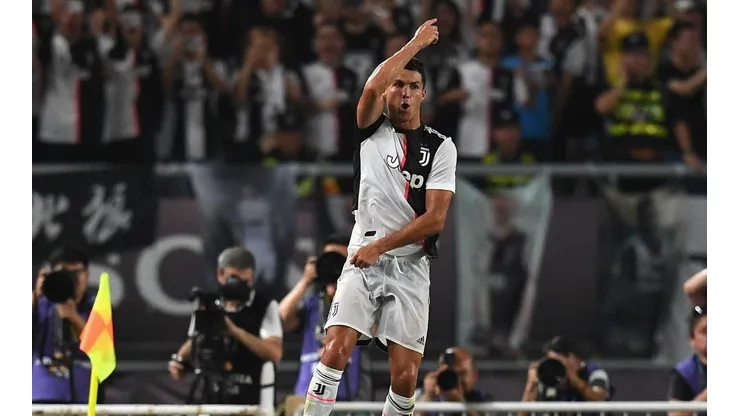 Cristiano Ronaldo, festejando un gol con la Juventus. (Getty)