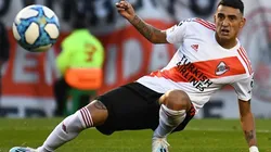 Matías Suárez ante Lanús. (Getty)