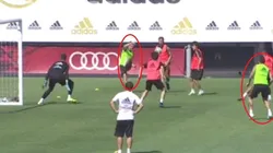 Mira, Zidane: la conexión de James Rodríguez y Bale en el entrenamiento del Real Madrid