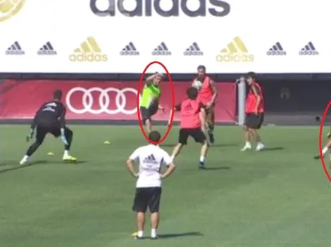 Mira, Zidane: la conexión de James Rodríguez y Bale en el entrenamiento del Real Madrid