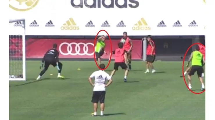Mira, Zidane: la conexión de James Rodríguez y Bale en el entrenamiento del Real Madrid