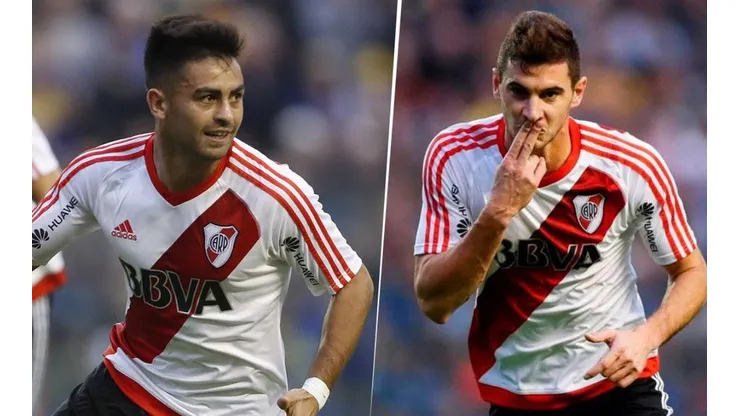 Alario subió una foto festejando el aniversario de la Libertadores 2015 y el Pity Martínez se la comentó