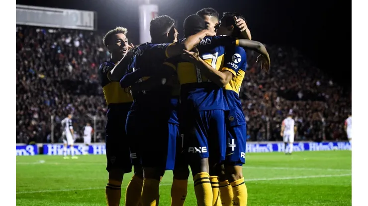 El festejo de los jugadores de Boca.