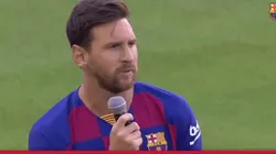Messi le habló a los hinchas.