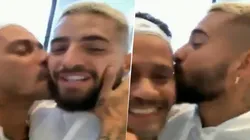 Marc Anthony llegó a la casa de Maluma y se agarraron a besos