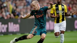 Van de Beek durante el partido de este sábado.