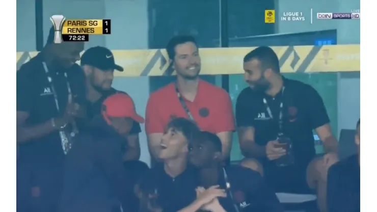 Foto de Neymar con Mbappé.
