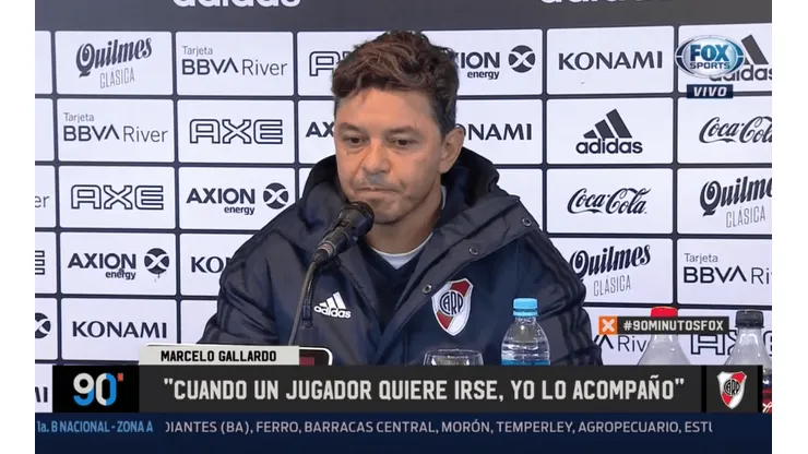 Muy diferente a Boca: Gallardo dijo que "ningún jugador se quiere ir de River"