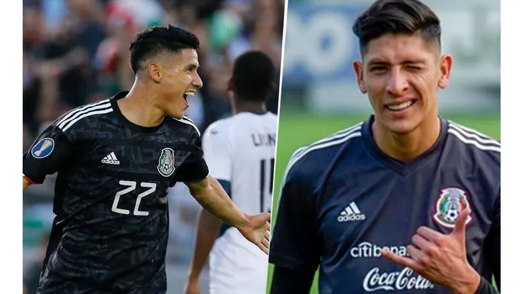 Antuna y Álvarez, con la playera de la Selección de México.