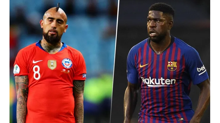 Arturo Vidal subió foto en cuero y Umtiti lo trolleó en Instagram