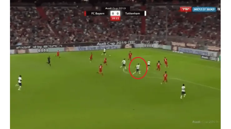 Lamela apareció solo en el fondo y puso en ventaja al Tottenham por la final de la Audi Cup