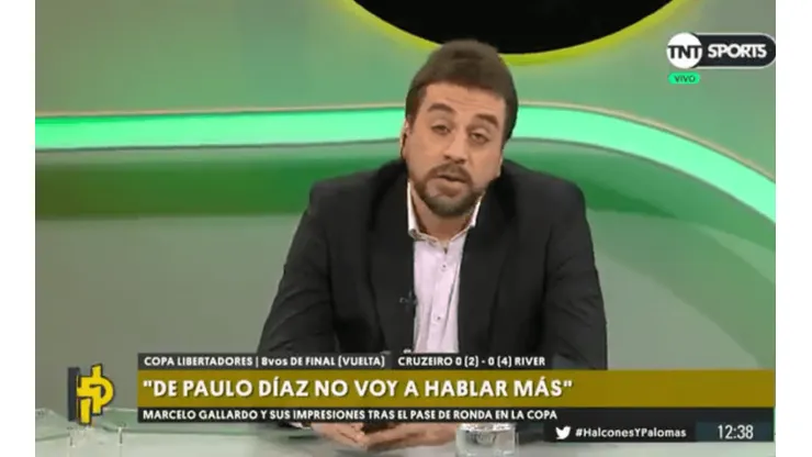Distasio habló de "horas bravas" en el club y tiró: "Menos mal que ayer River pasó"