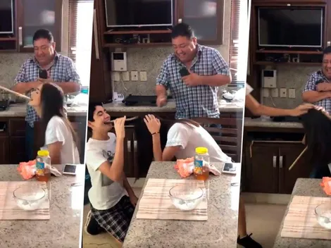Video viral: pensó que era una cuchara diabólica, pero la estaba trolleando toda la familia