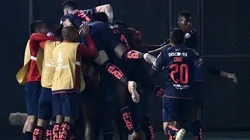 La alegría de los jugadores de Liga de Quito.