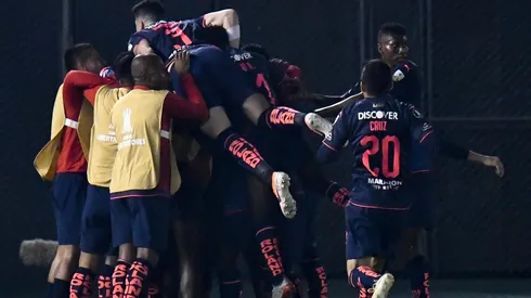 La alegría de los jugadores de Liga de Quito.