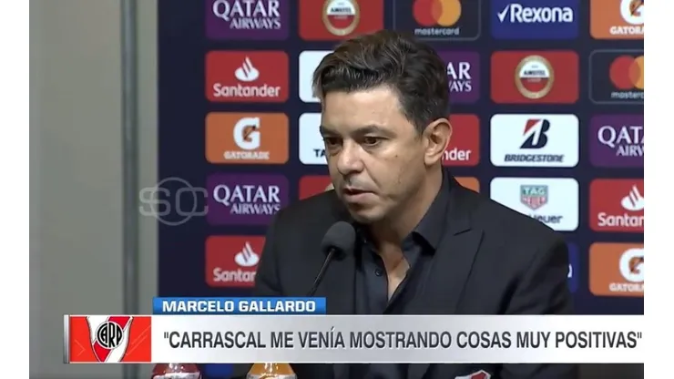 Ahora Gallardo salvó a Borré en plena conferencia de prensa: "No lo hagas hablar de mí"