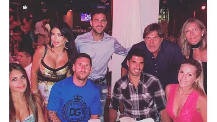 Messi, Suárez y Fàbregas, de vacaciones.