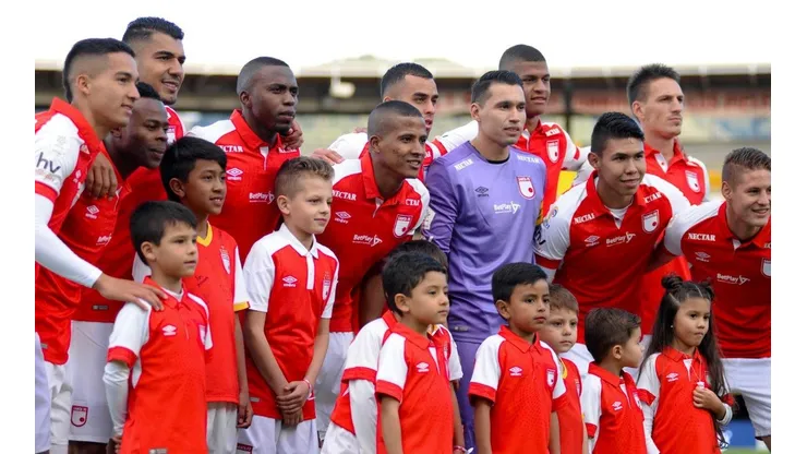 Independiente Santa Fe en su último encuentro por Liga contra Alianza Petrolera.